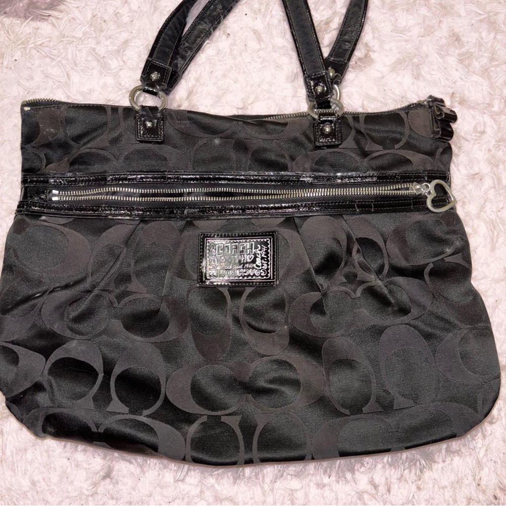 Coach Black Signature Shoulder Bag